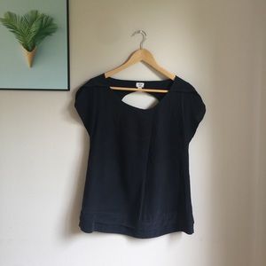 Wilfred 100% Silk top w/ circular open at back